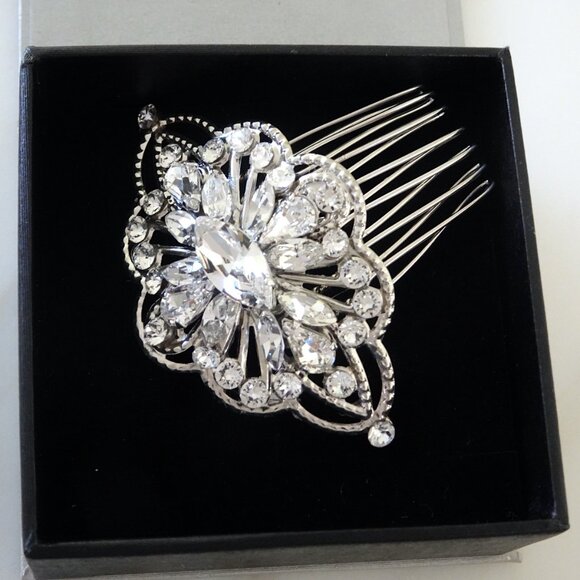 Cheryl King Couture Halston Vintage Crystal Hair Comb NWT Bridal, Formal